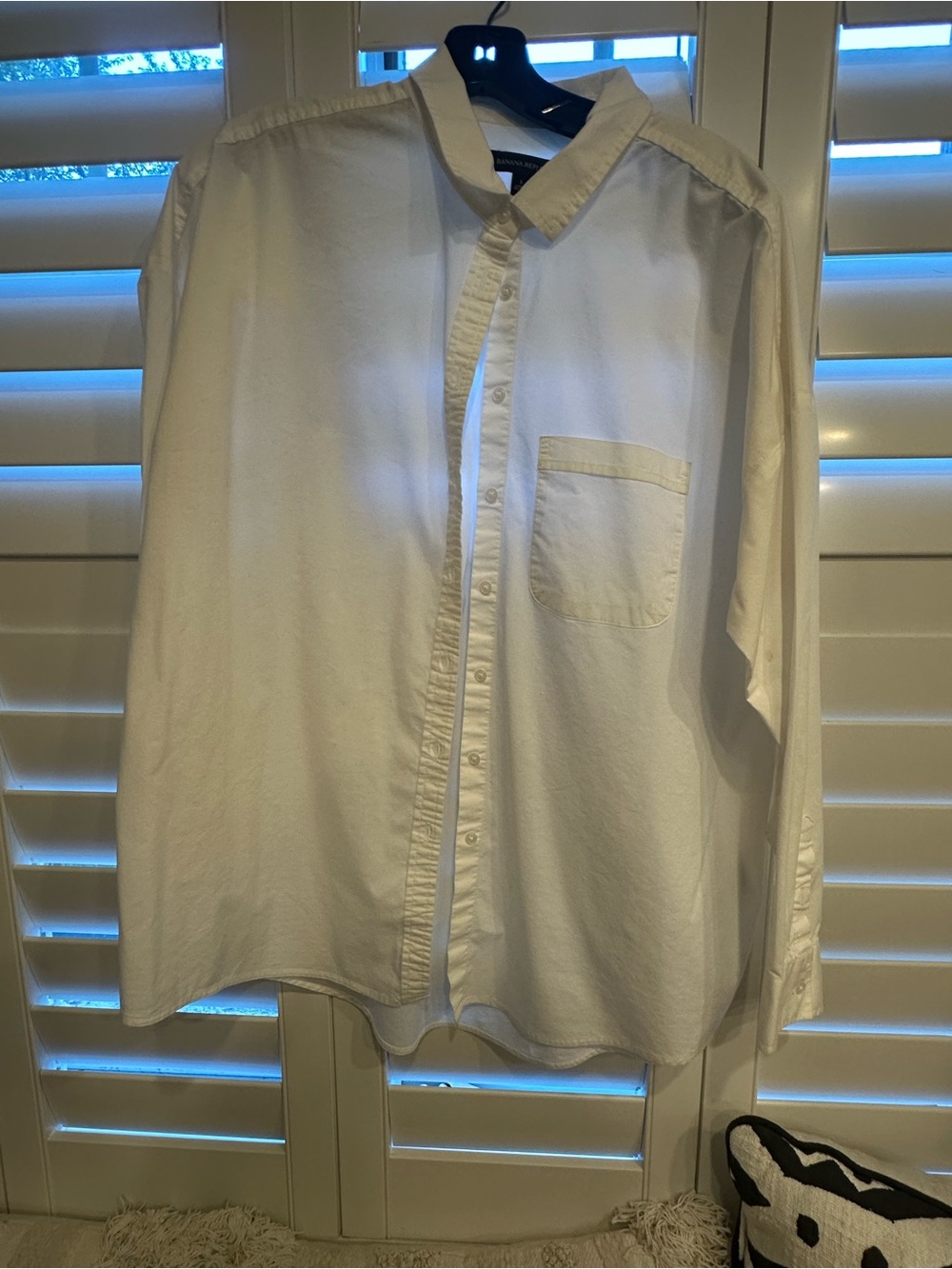 Ladies White Button-Down Shirt - Classic Cotton Shirt